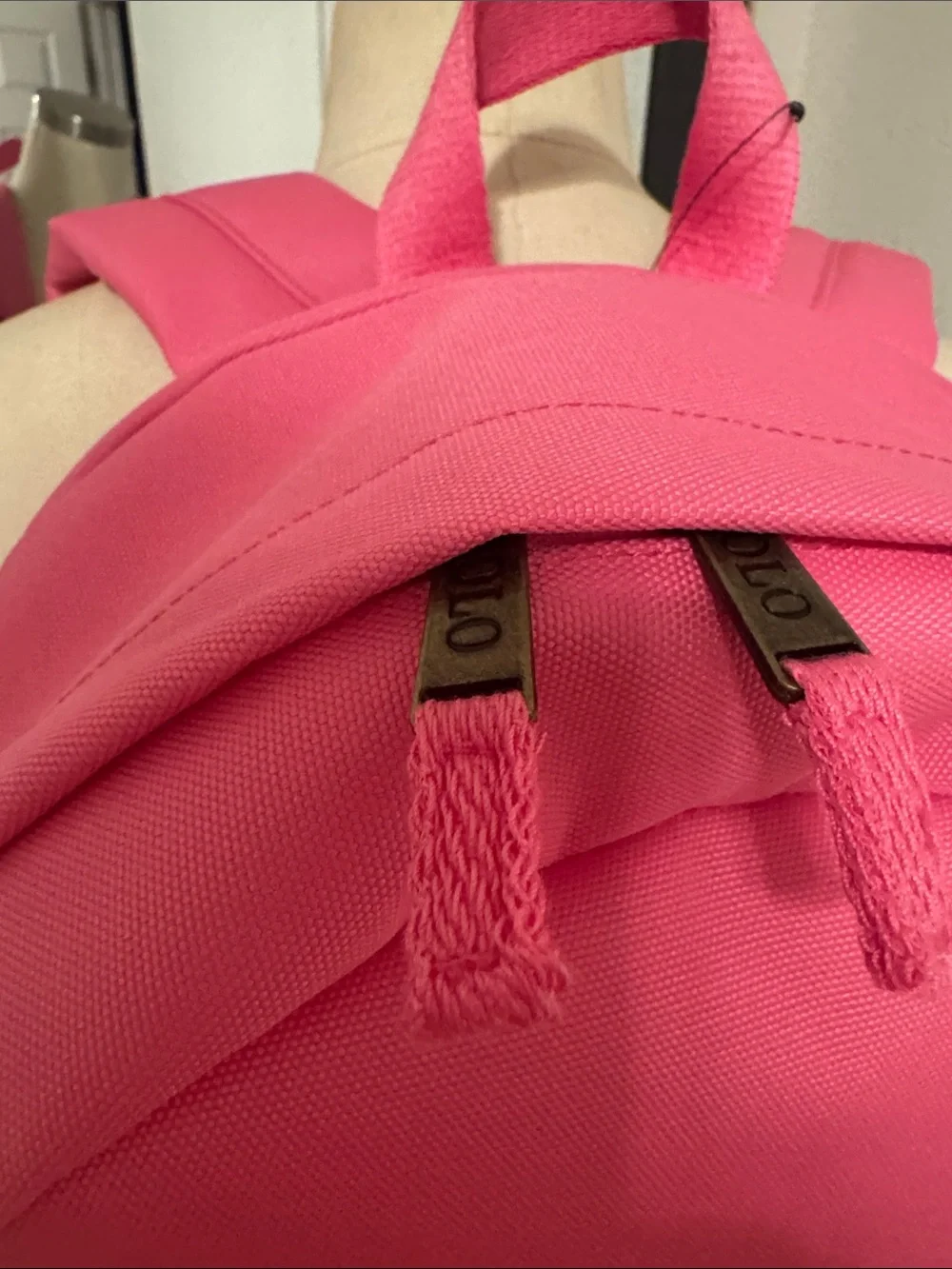 Polo by Ralph Lauren Pink Backpack with Bear Patch